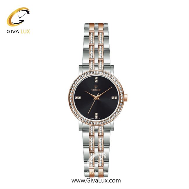 ساعت مچی اورجینال زنانه ویولت VIOLET رزگلد-نقره ای | رزگلد-نقره ای| مشکی| کد رفرنس 0583/2